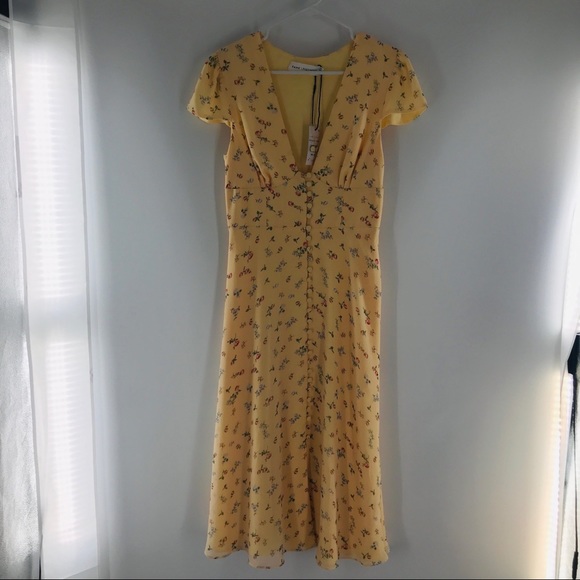 NWT Fame & Partners Floral The Poplar Midi Dress - Picture 12 of 12